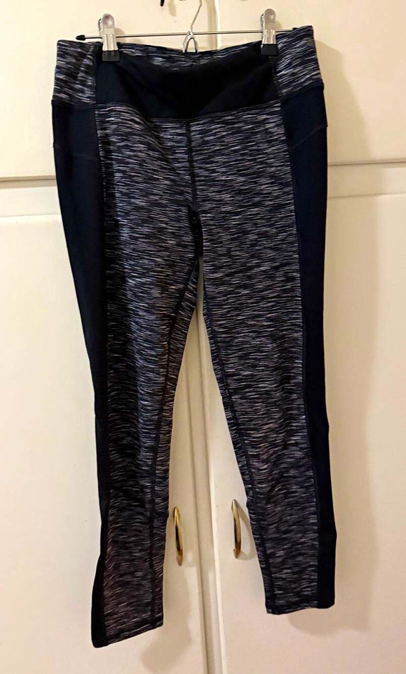 Calvin Klein Performance Women’s Black Gray Space Dye Athletic Leggings